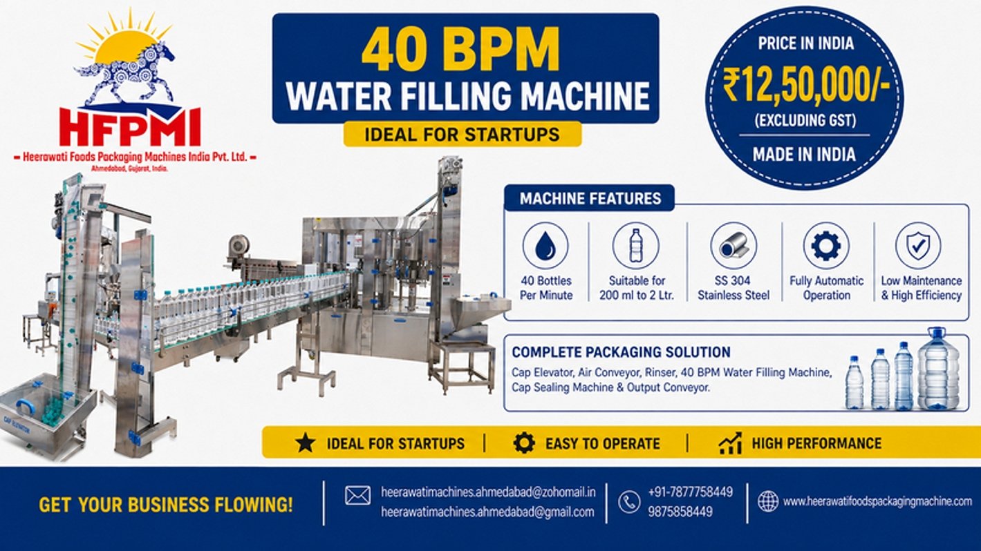 40 Bpm Water Filling Machine for Startups Price in india product image from the local source listing