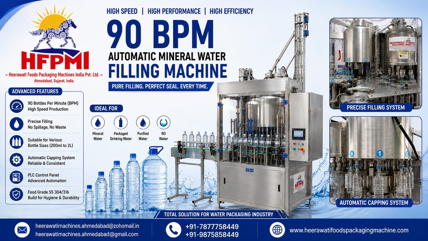 90 BPM Mineral Water Filling Machine Manufacturer in Ahmedabad India product image from the source listing