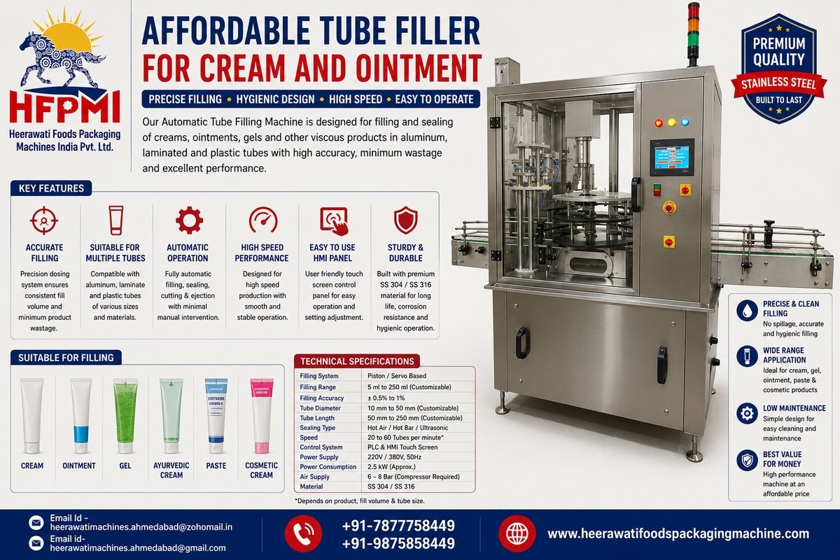 Affordable Tube Filler for Cream and Ointment product image from the local source listing