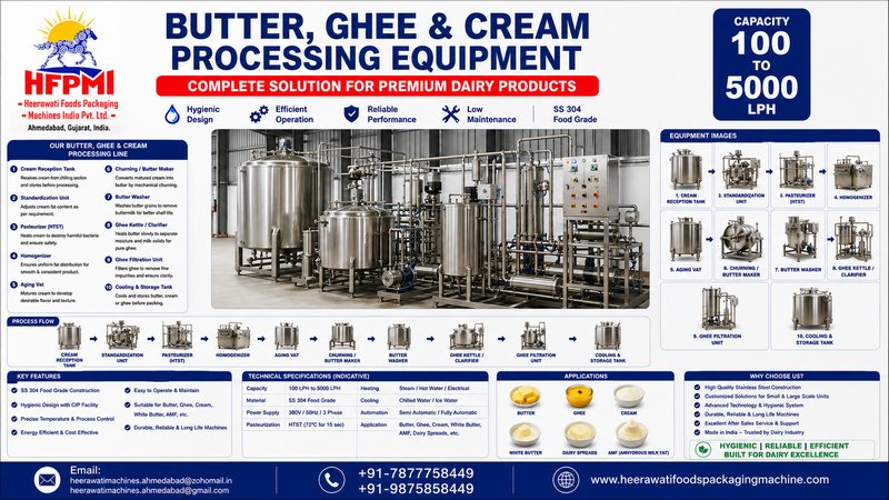 Butter Ghee & Cream Processing Equipment Supplier product image from the local source listing