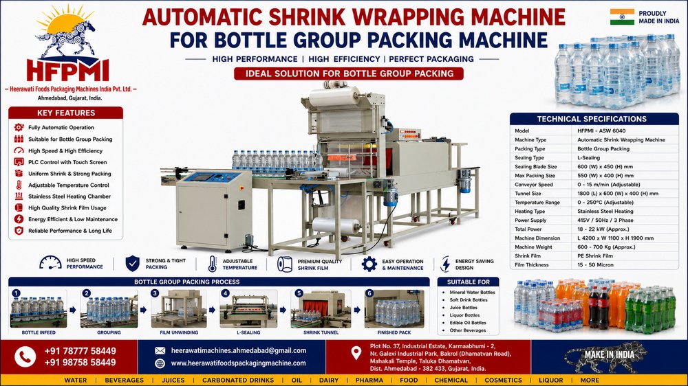 Fully Automatic Shrink Web Sealer Machine for Mineral Water Soft Drink Juice bottles product image from the local source listing