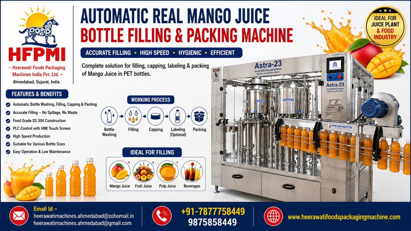 Automatic Real Mango Juice Bottle Filling & Packing Machine product image from the source listing