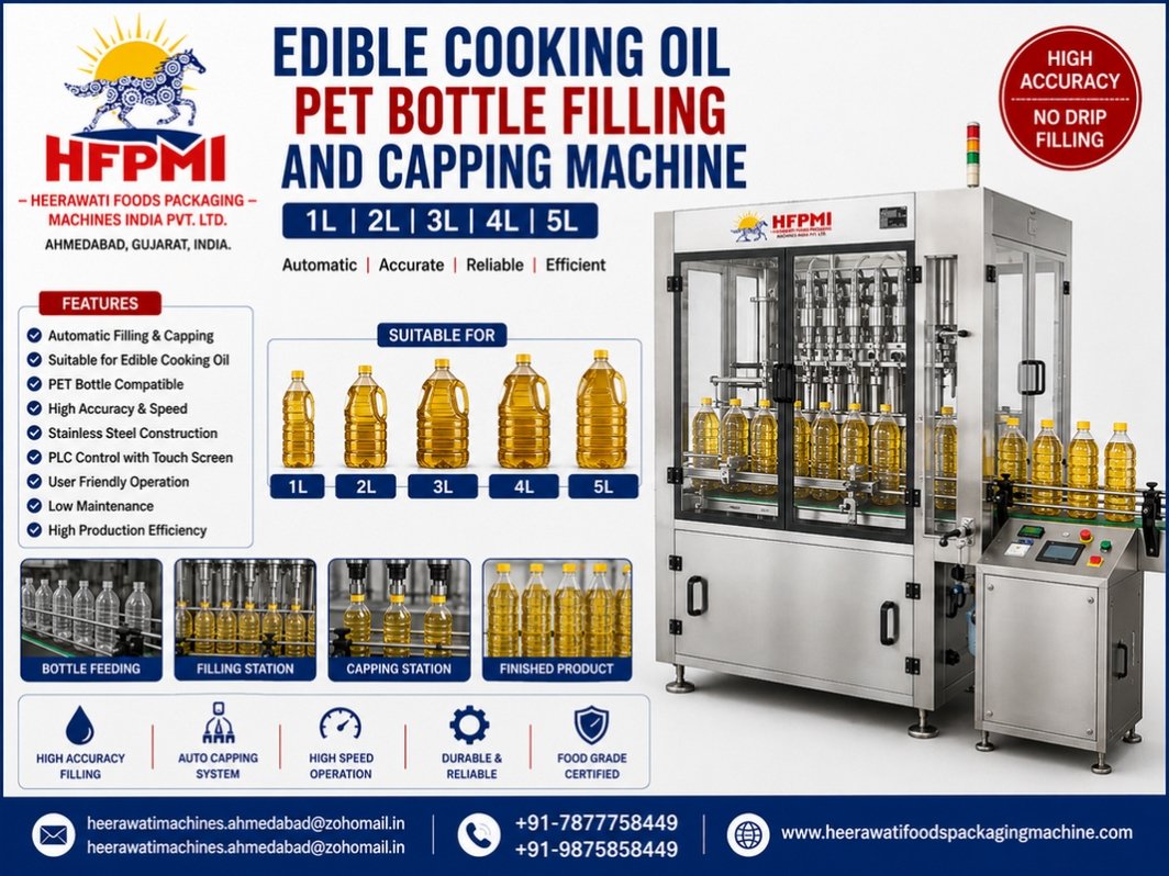 Automatic Edible Oil Filling Machine 200ml to 1 litre for Small Business in Ahmedabad India product image from the local source listing