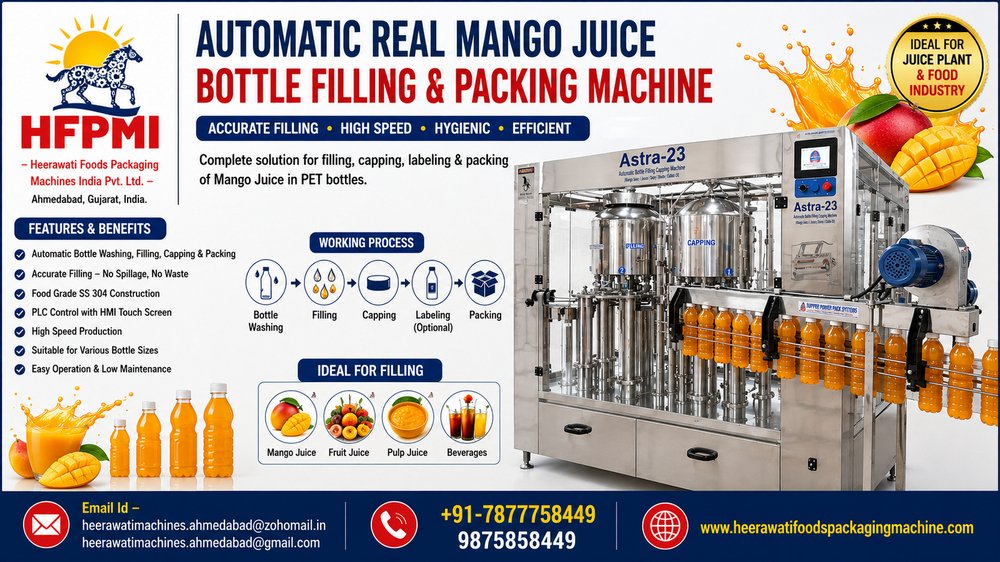 Automatic Real Mango Juice Bottle Filling & Packing Machine product image from the local source listing