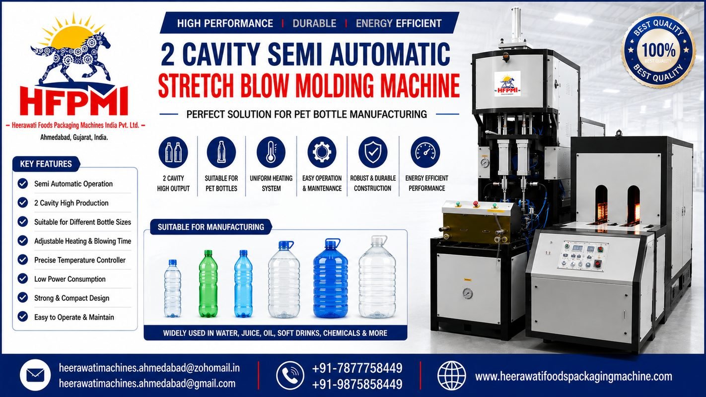 2 Cavity Semi Automatic Stretch Blow Molding Machine product image from the source listing