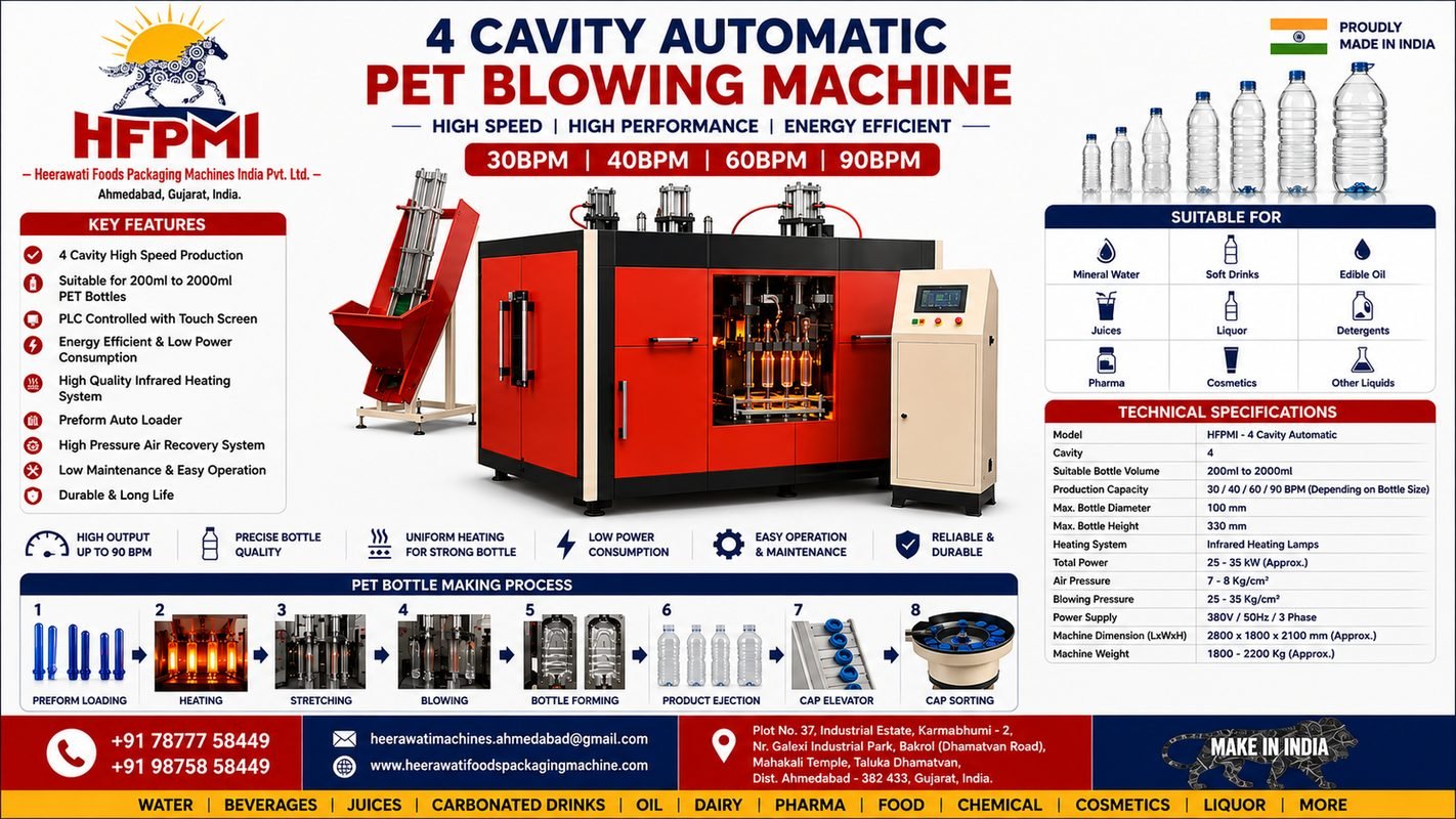 Automatic 4 Cavity PET Blow Moulding Machine product image from the source listing