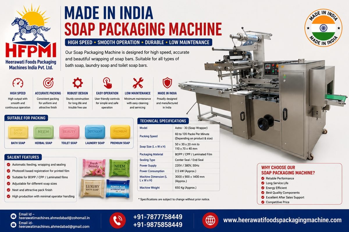 Made in India Soap Packaging Machines product image from the source listing