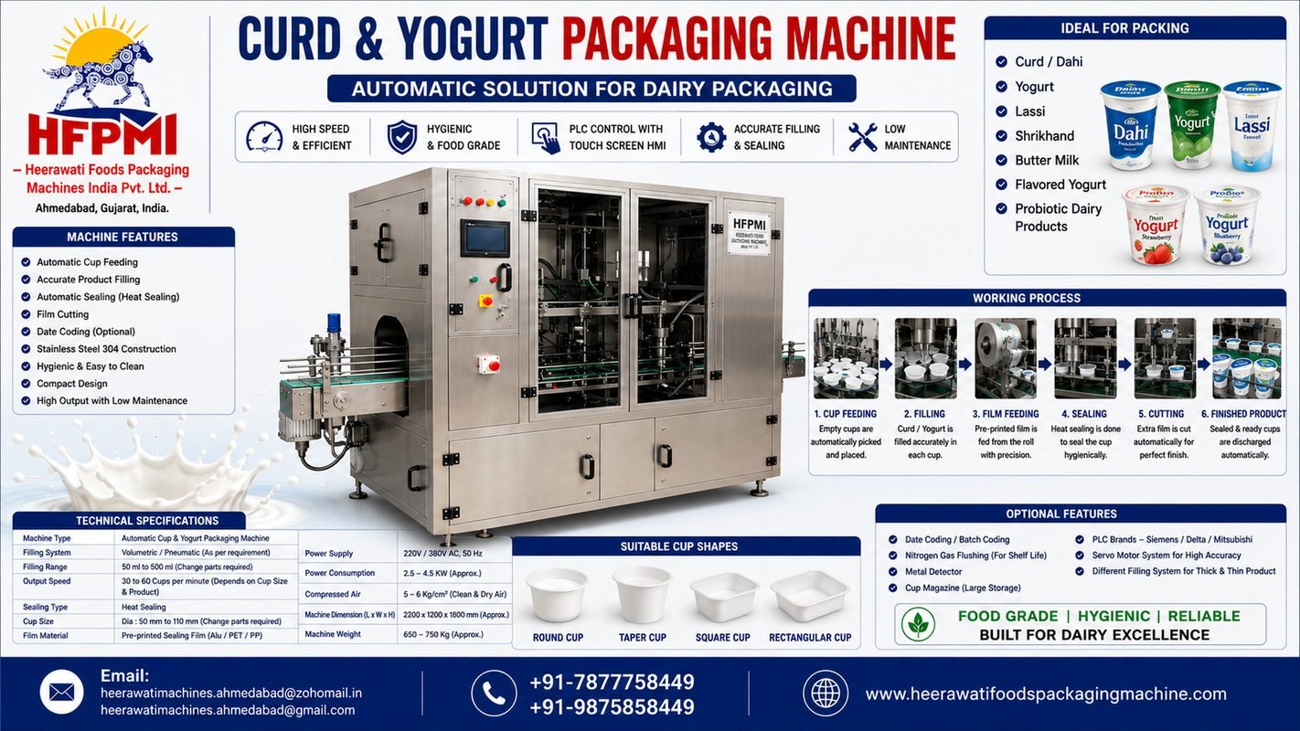 Curd & Yogurt Cup Packaging Machine product image from the source listing