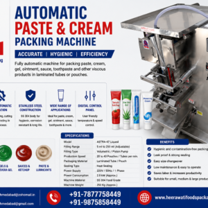 Automatic Paste & Cream Packing Machine Ahmedabad India