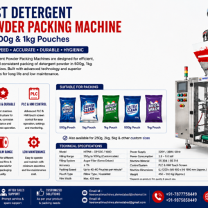 Best Detergent Powder Packing Machine for 500g 1kg in Ahmedabad