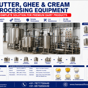 Butter Ghee & Cream Processing Equipment Supplier