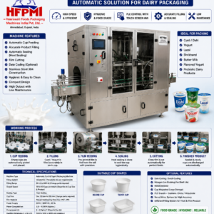 100–500 ml Curd & Yogurt Packaging Machine