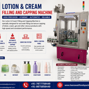 Lotion & Cream Filling and Capping Machine in India