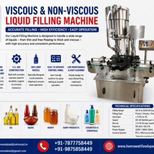 Viscous & Non-Viscous Liquid Filling Machine