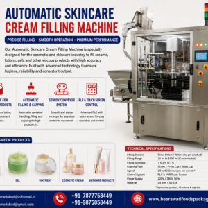 automatic skincare cream filling machine cosmetic industry in india