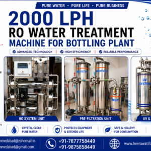2000LPH RO Water Treatment Machine for Bottling Plant