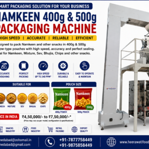 Namkeen 400g & 500g Packaging Machine in Ahmedabad Jaiur India