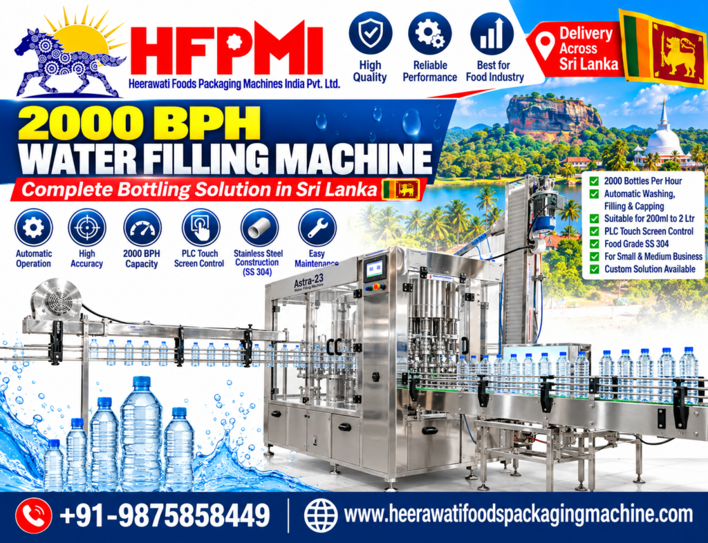 2000 BPH water filling machine Sri Lanka