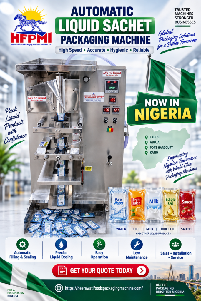 Automatic Liquid Sachet Packaging Machine in Nigeria