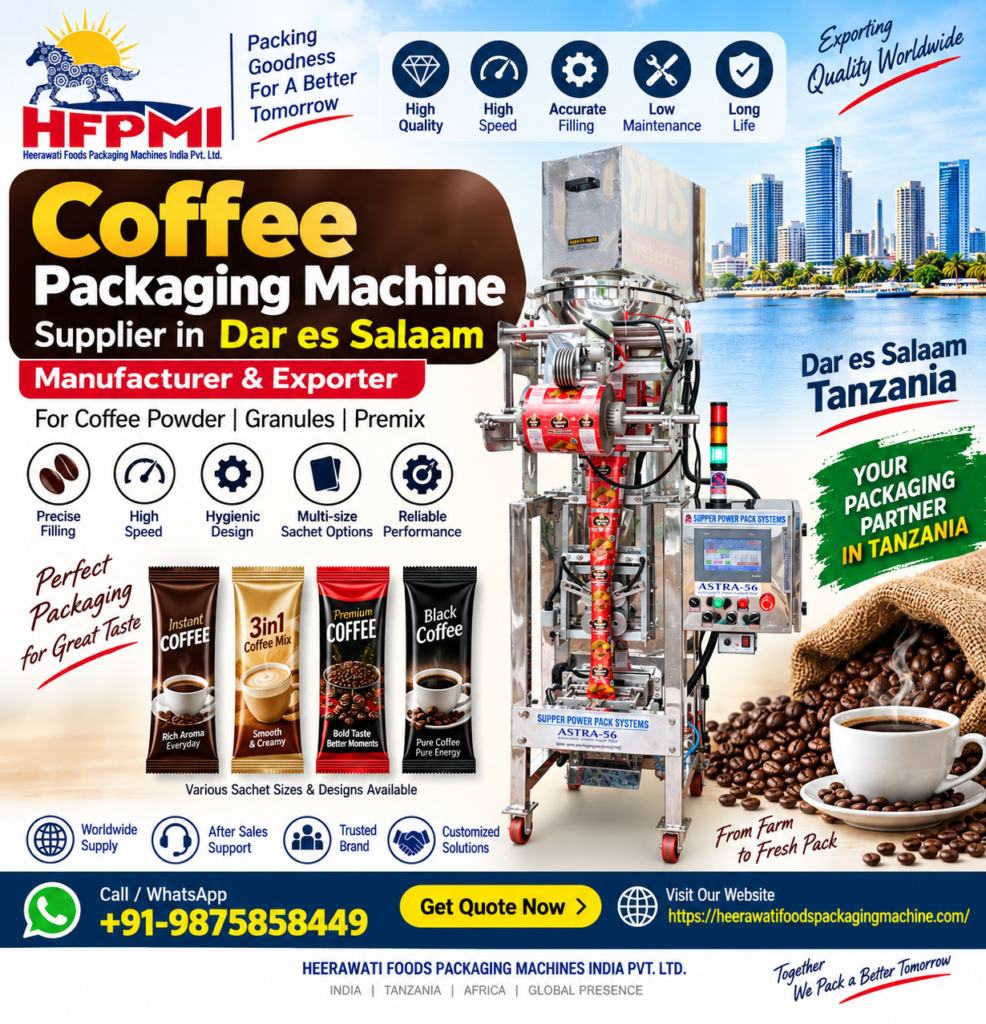 Coffee packaging machine supplier in Dar es Salaam