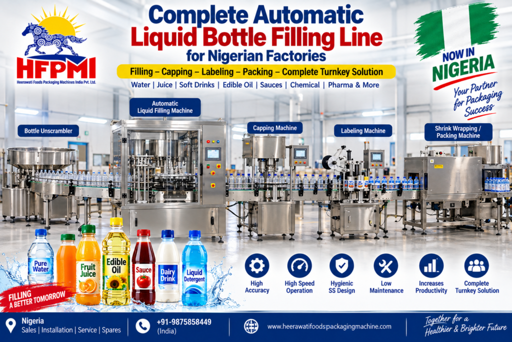 Complete Automatic Liquid Bottle Filling Line for Nigerian Factories