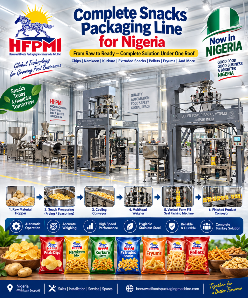 Complete Snacks Packaging Line for Nigeria