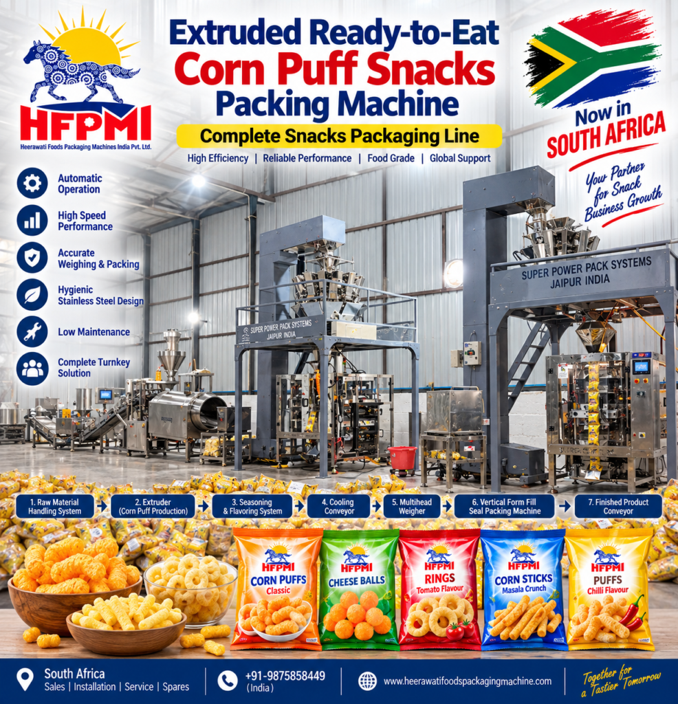 Extruded Ready-to-Eat Corn Puff Snacks Packing Machine South Africa