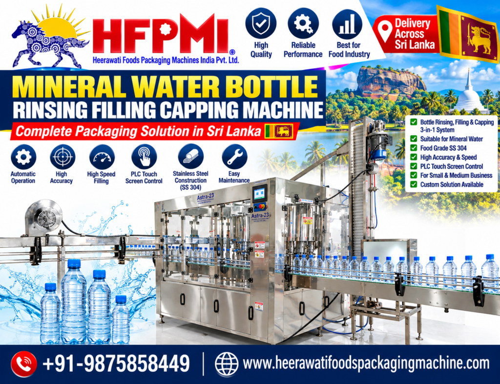 Mineral Water Bottle Rinsing Filling Capping Machine Sri Lanka