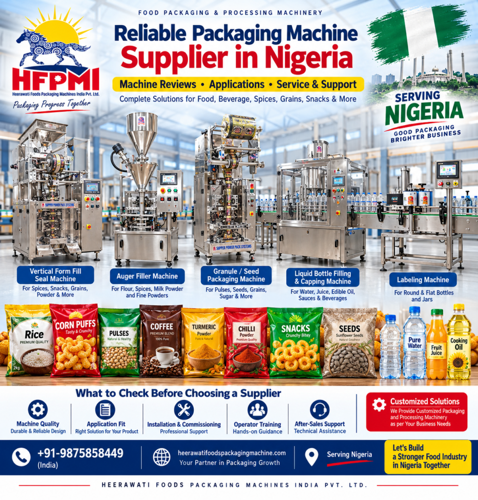 Select Suppliers of reliable packaging machine Nigeria reviews
