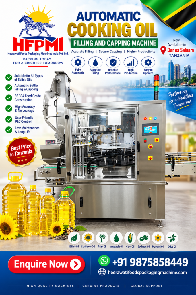 automatic cooking oil filling and capping machine Tanzania